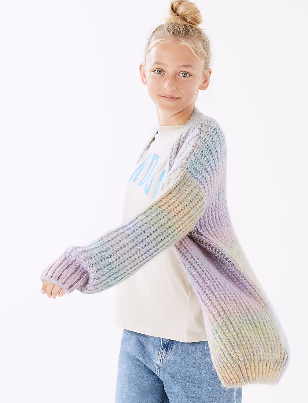 Cotton Blend Multicoloured Cardigan