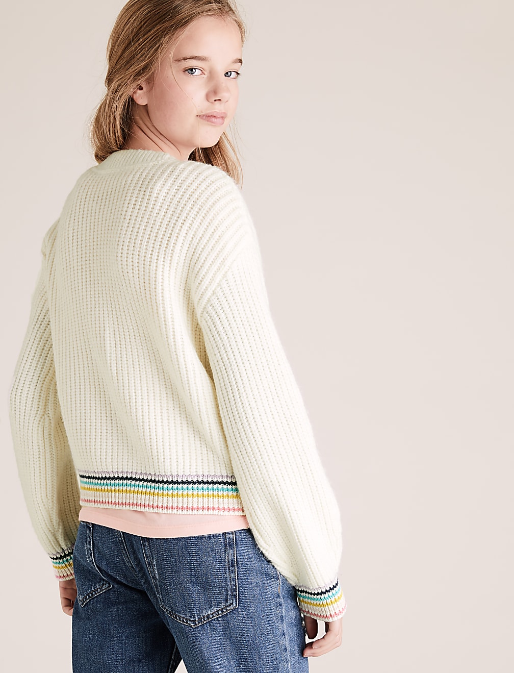 Rainbow Trim Cardigan (6-16 Yrs)