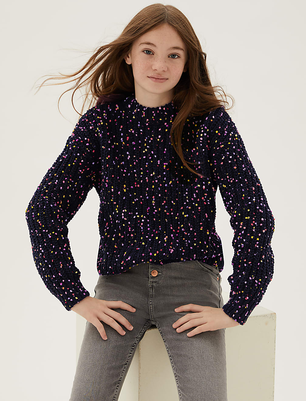 Chenille Multicoloured Jumper (6-16 Yrs)