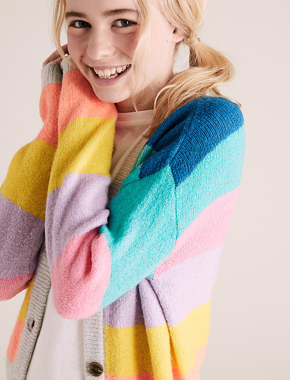 Rainbow Striped Cardigan (6-16 Yrs)