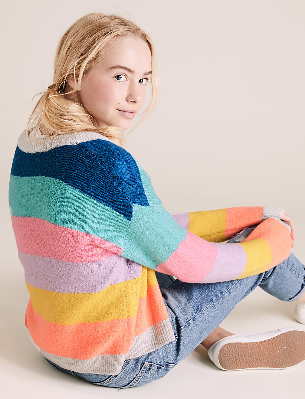 Rainbow Striped Cardigan (6-16 Yrs)