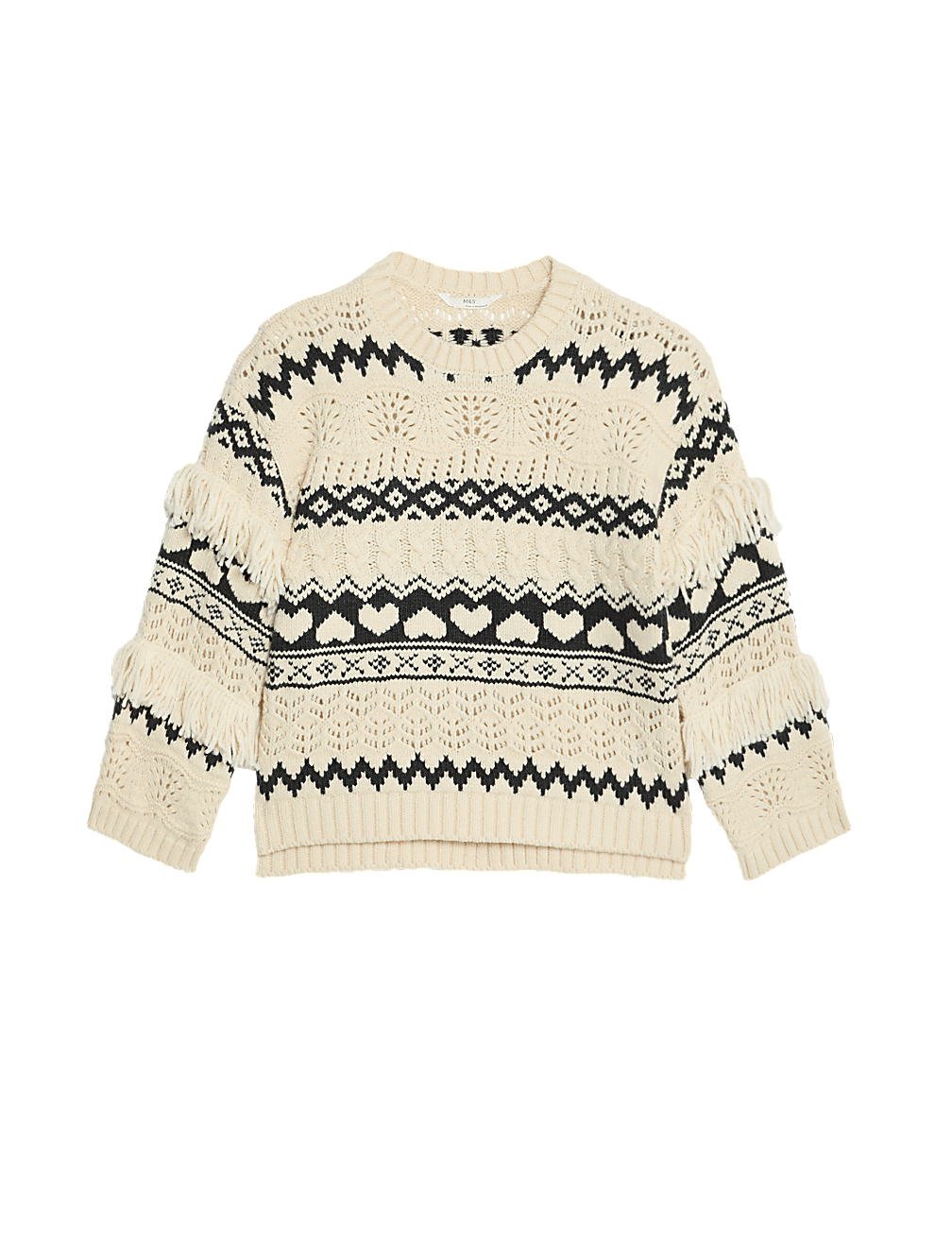 Heart Fair Isle Jumper (6-16 Yrs)