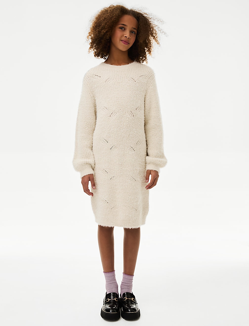 Fluffy Knit Dress (6-16 Yrs)