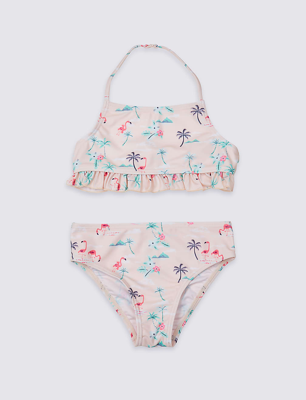 Sustainable Flamingo Print Bikini Set (3-16 Years)