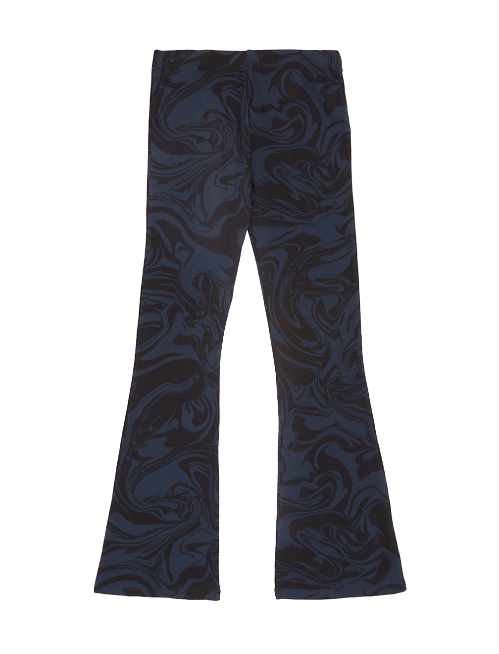 Cotton Rich Marble Print Flared Leggings