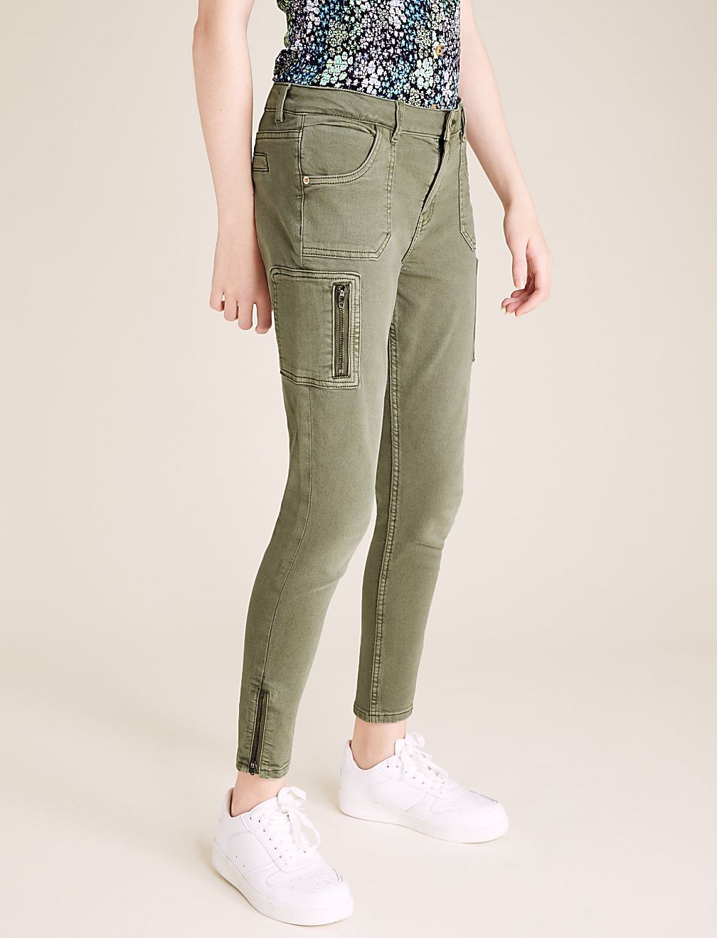 Skinny Denim Utility Jeans (6-14 Yrs)