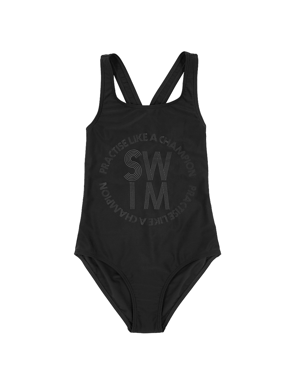 Practise Like a Champion Slogan Swimsuit (6-16 Yrs)
