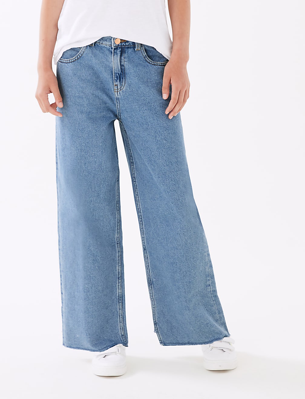 Wide Leg Denim Jeans (6-16 Yrs)