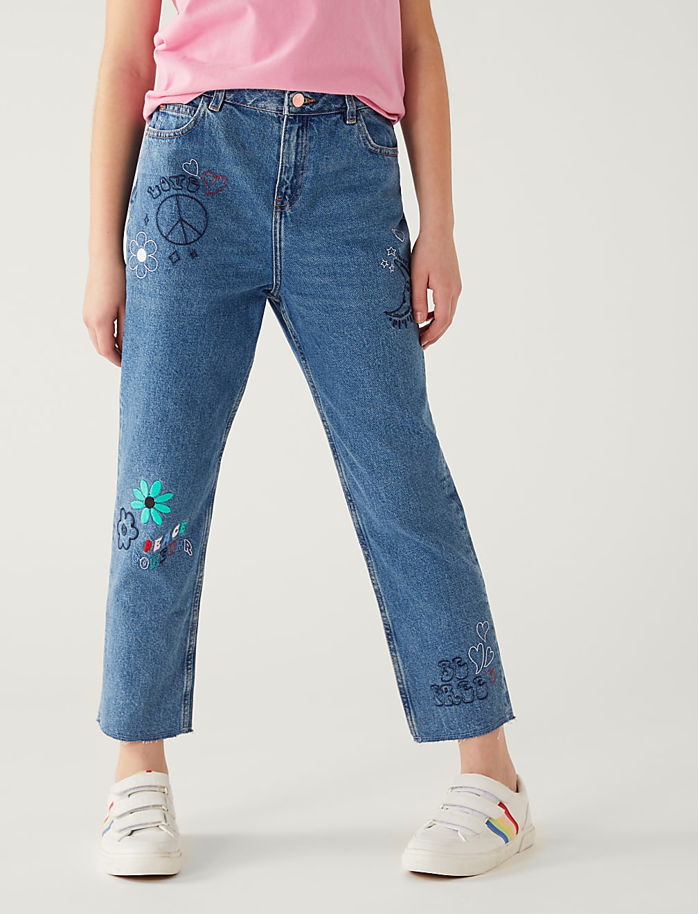 Denim Embroidered Jeans