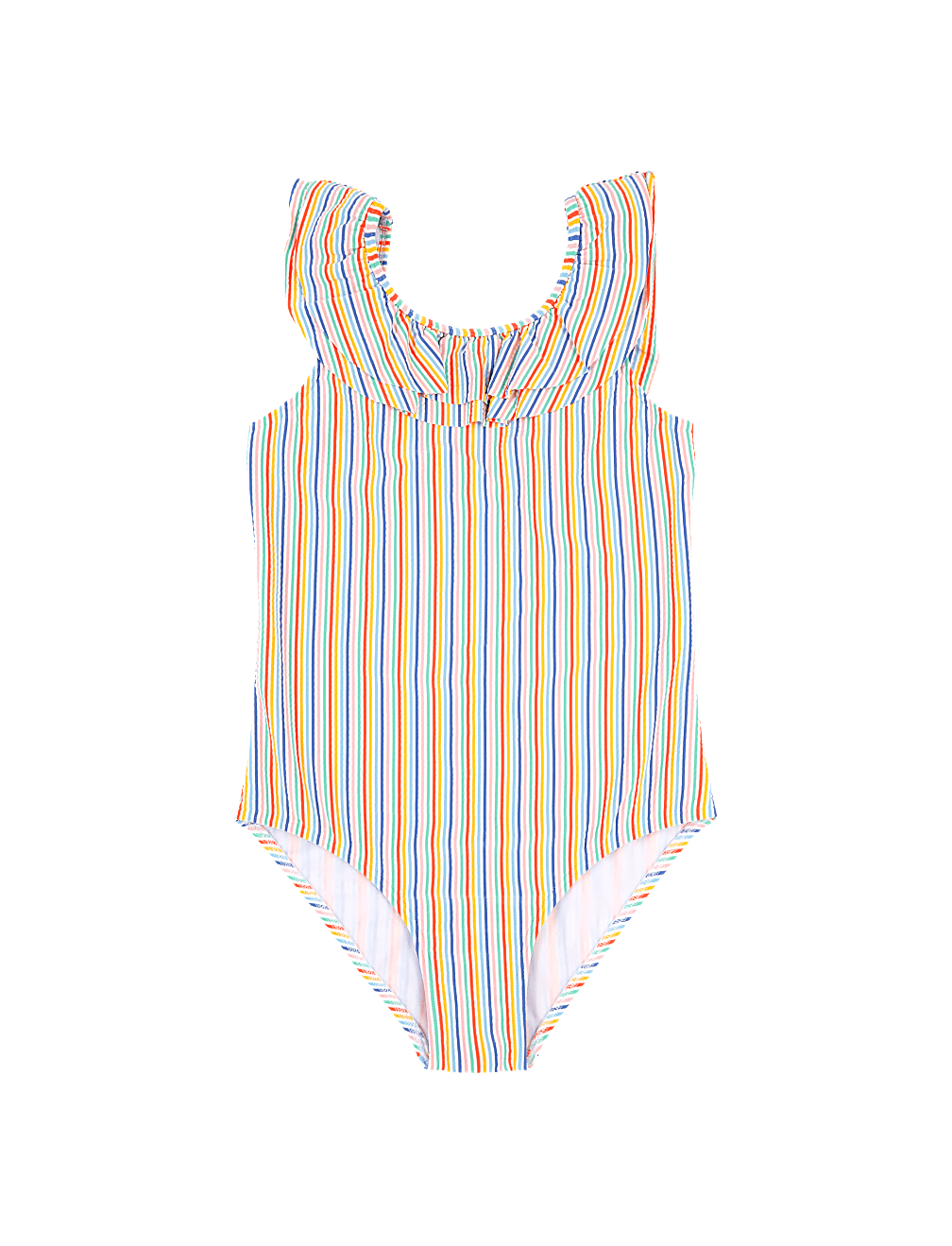 Striped Frill Swimsuit (6-16 Yrs)