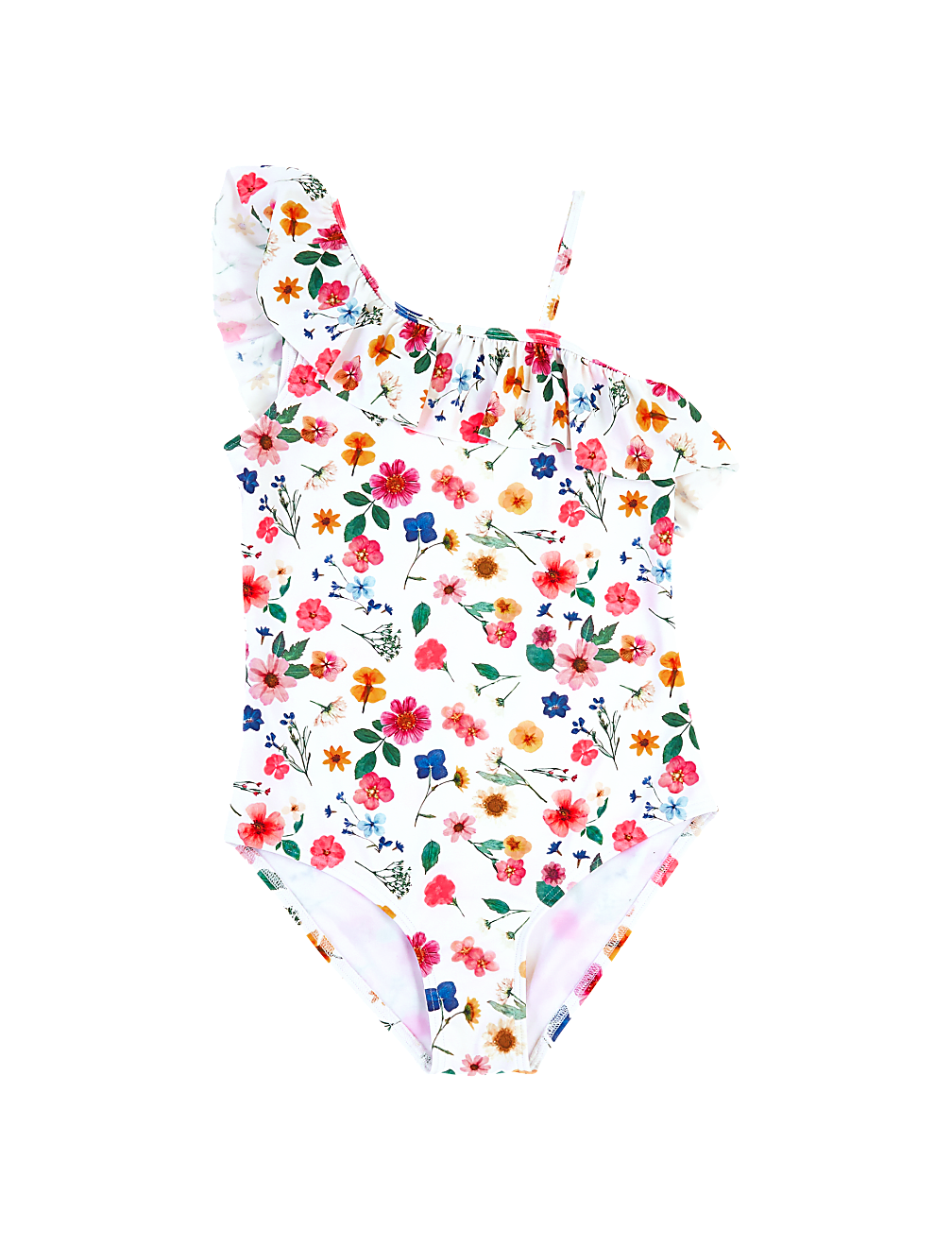 Floral One Shoulder Swimsuit (6-16 Yrs)