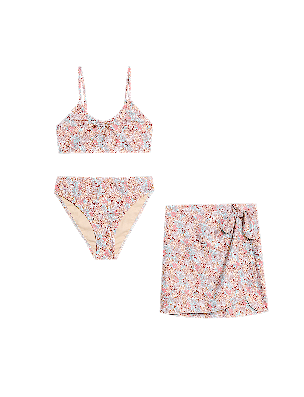 3pc Ditsy Floral Bikini Swim Set (6-16 Yrs)