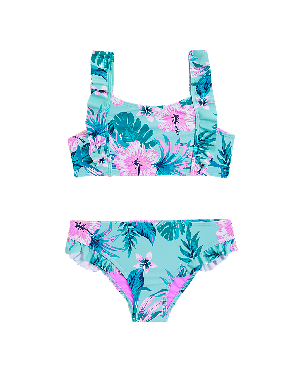 2pc Palm All Over Print Bikini (6-16 Yrs)