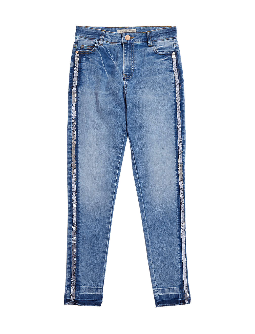 Mini Ivy Skinny Denim Side Stripe Jeans (6-16 Yrs)