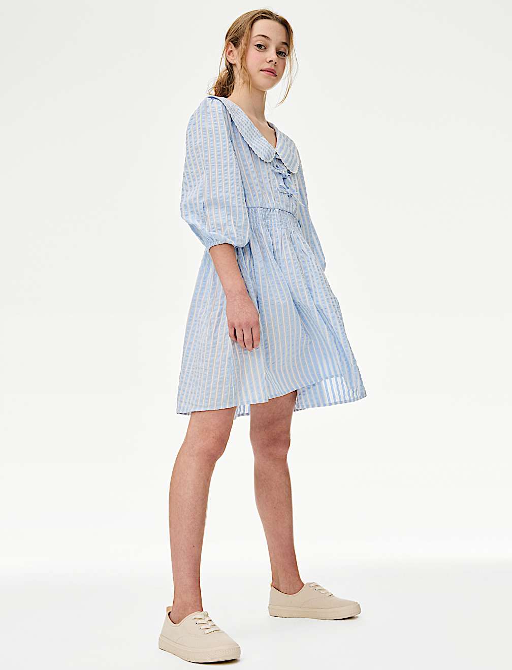 Pure Cotton Striped Dress (6-16 Yrs)