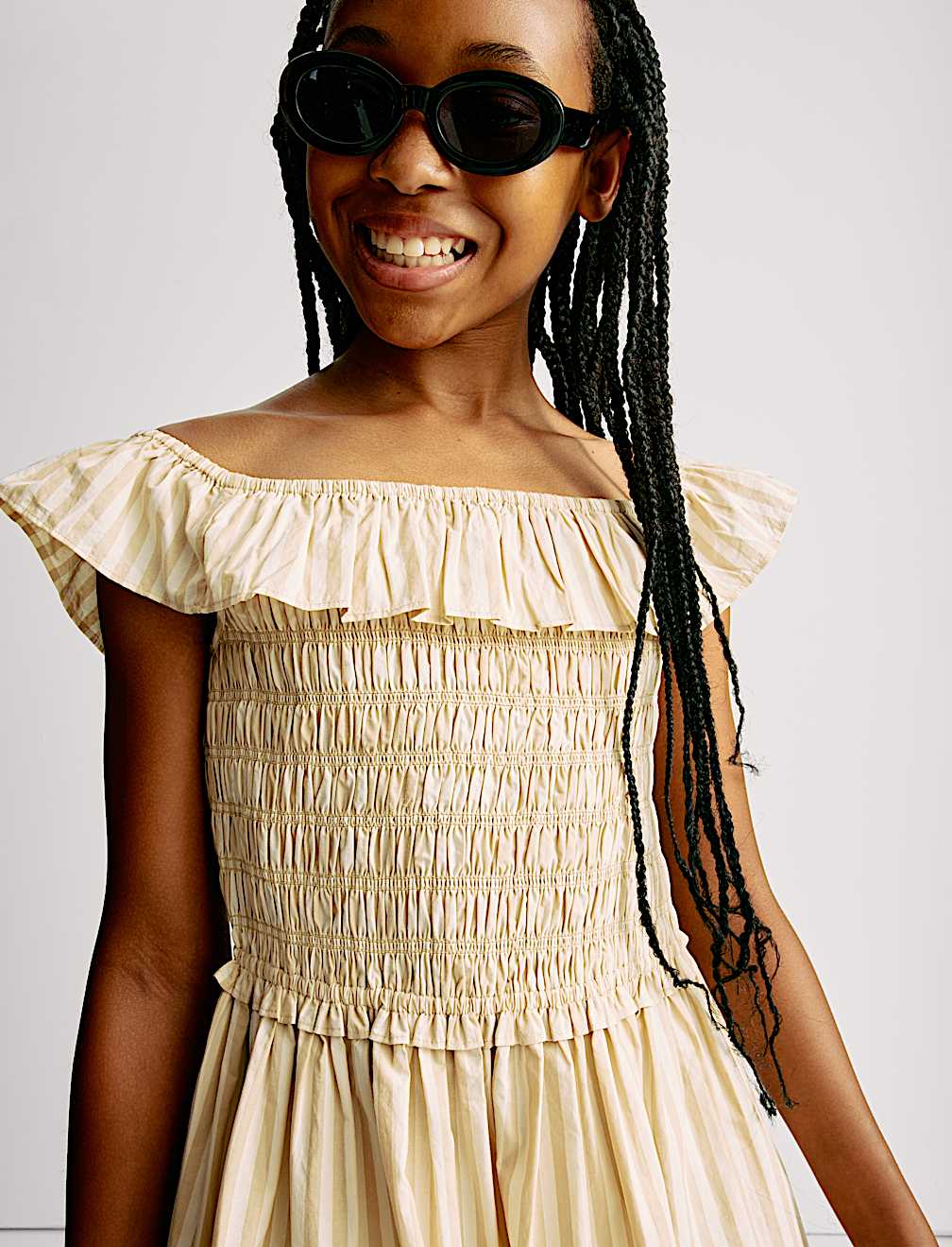 Pure Cotton Striped Dress (6-16 Yrs)