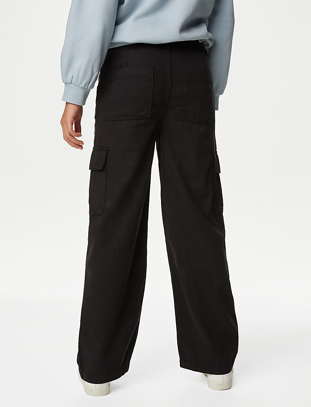 Lyocel Mix Plain Regular Fit Cargo Trouser