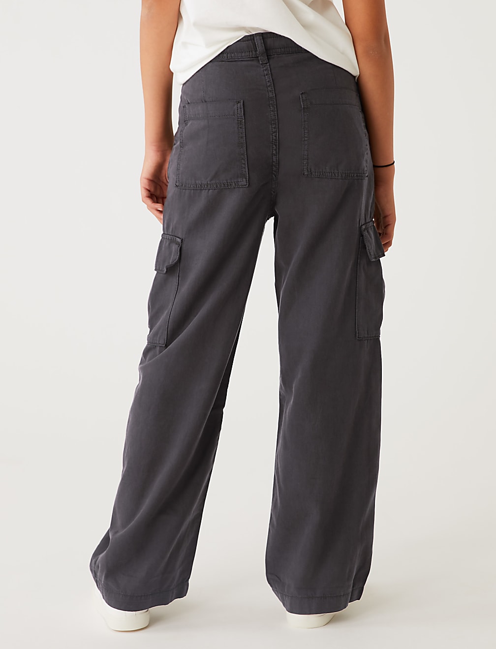 Lyocel Mix Plain Regular Fit Cargo Trouser