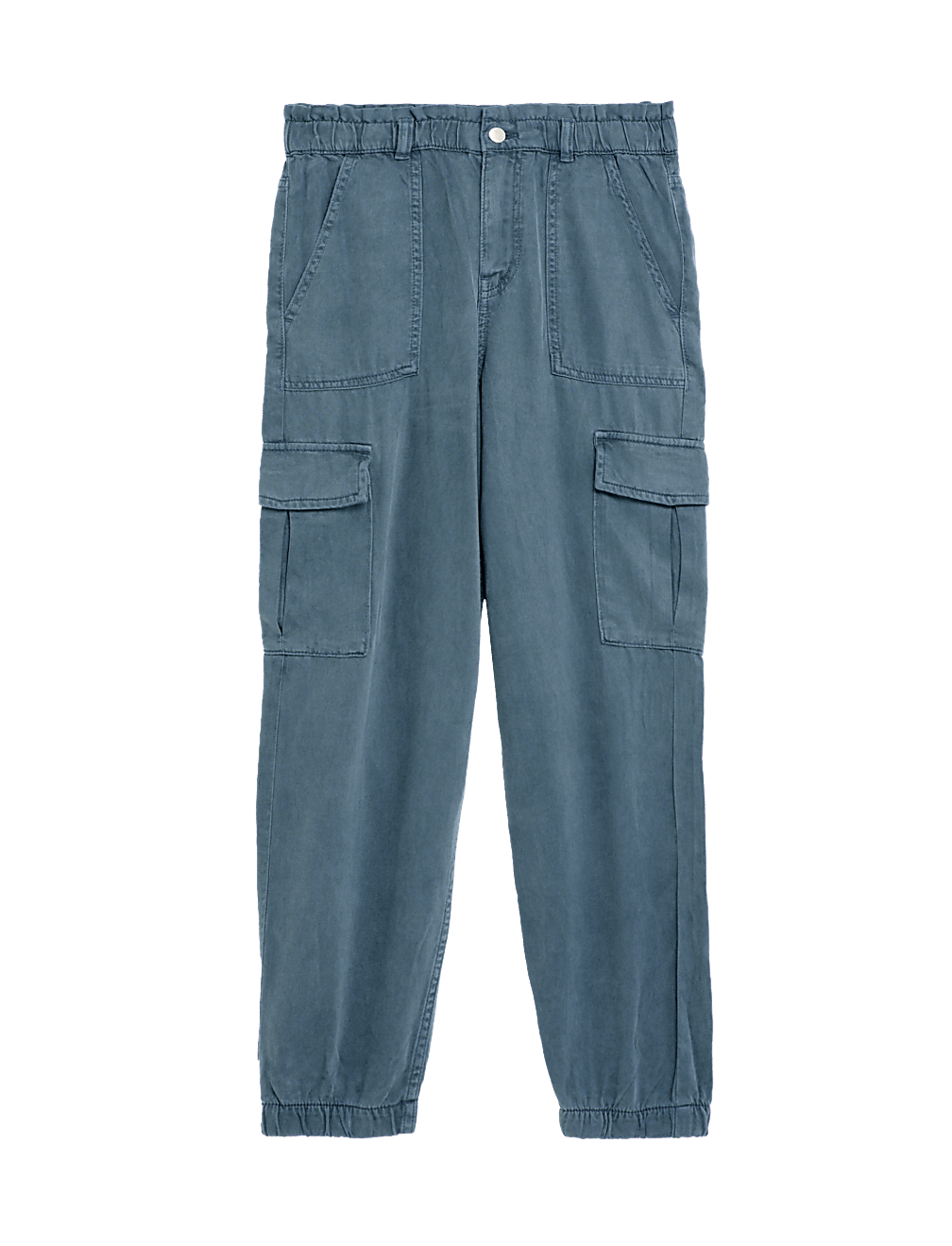 Cotton Blend Cargo Trousers
