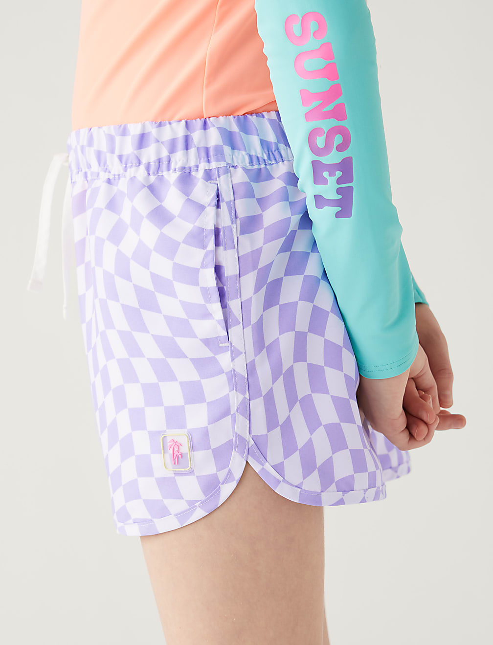 Checkerboard Swim Shorts