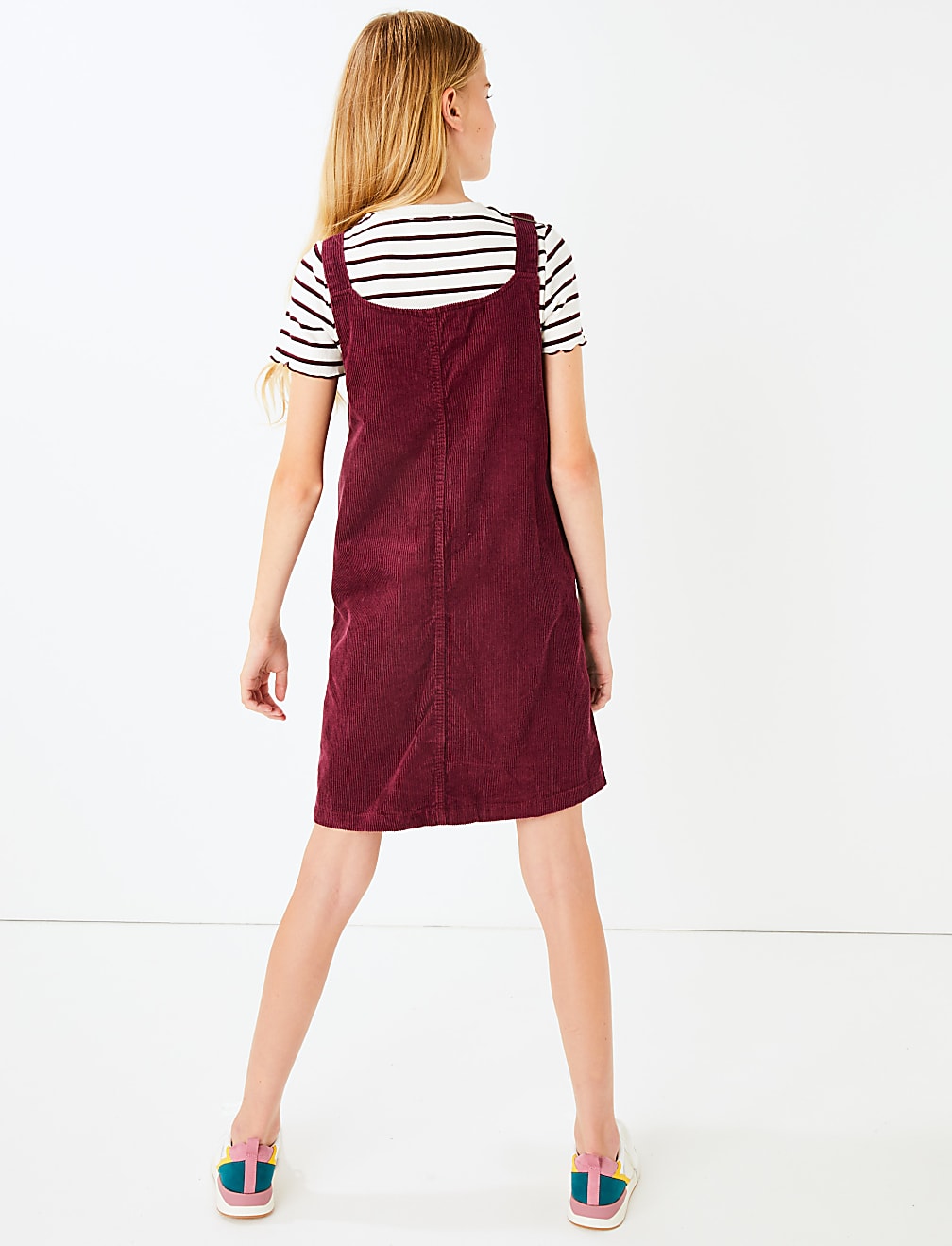 2 Piece Cord Pinafore Dress Outfit (3-16 Years)