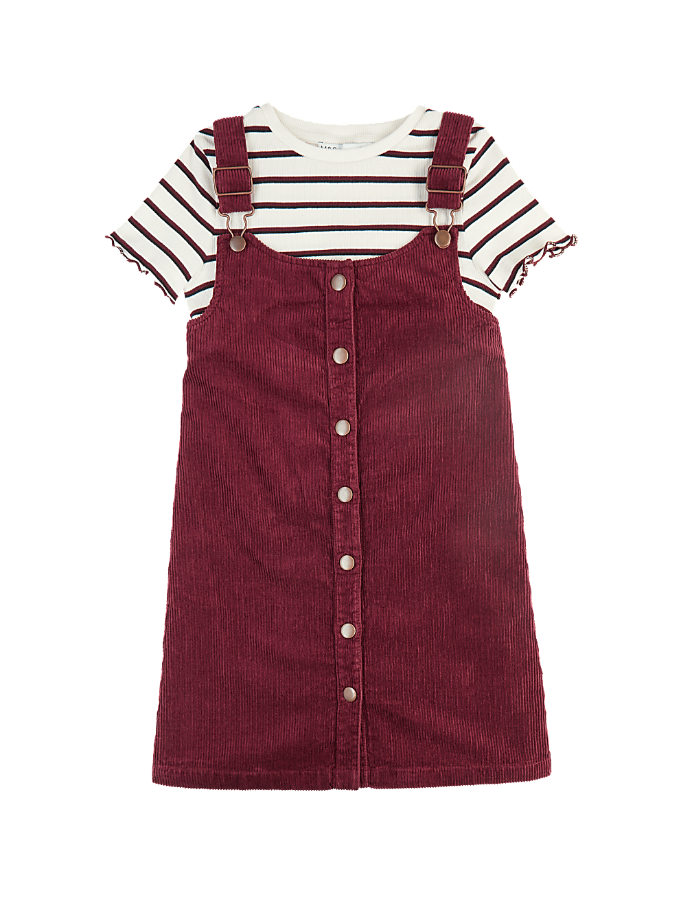 2 Piece Cord Pinafore Dress Outfit (3-16 Years)