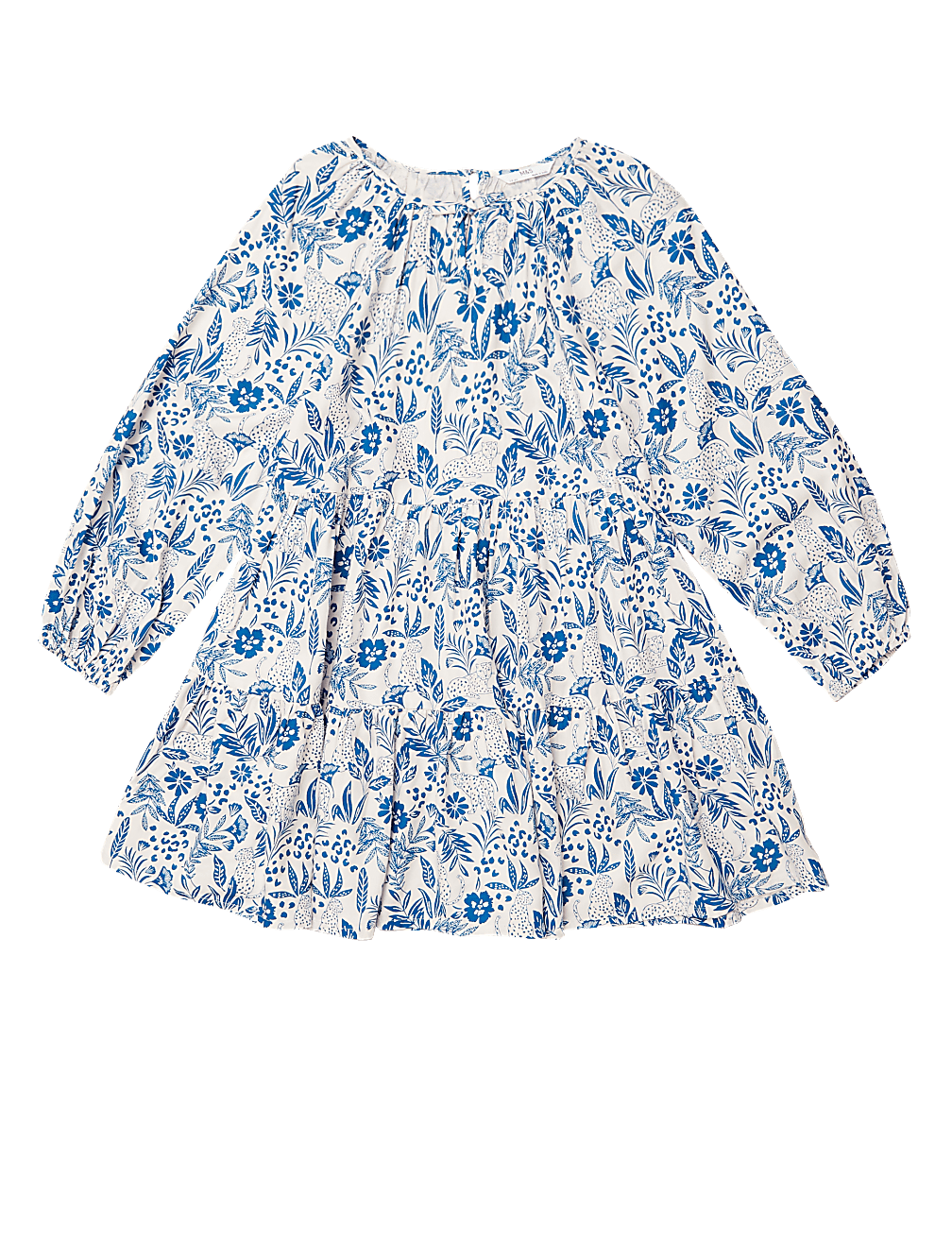 Tropical Animal Print Dress (6-14 Yrs)