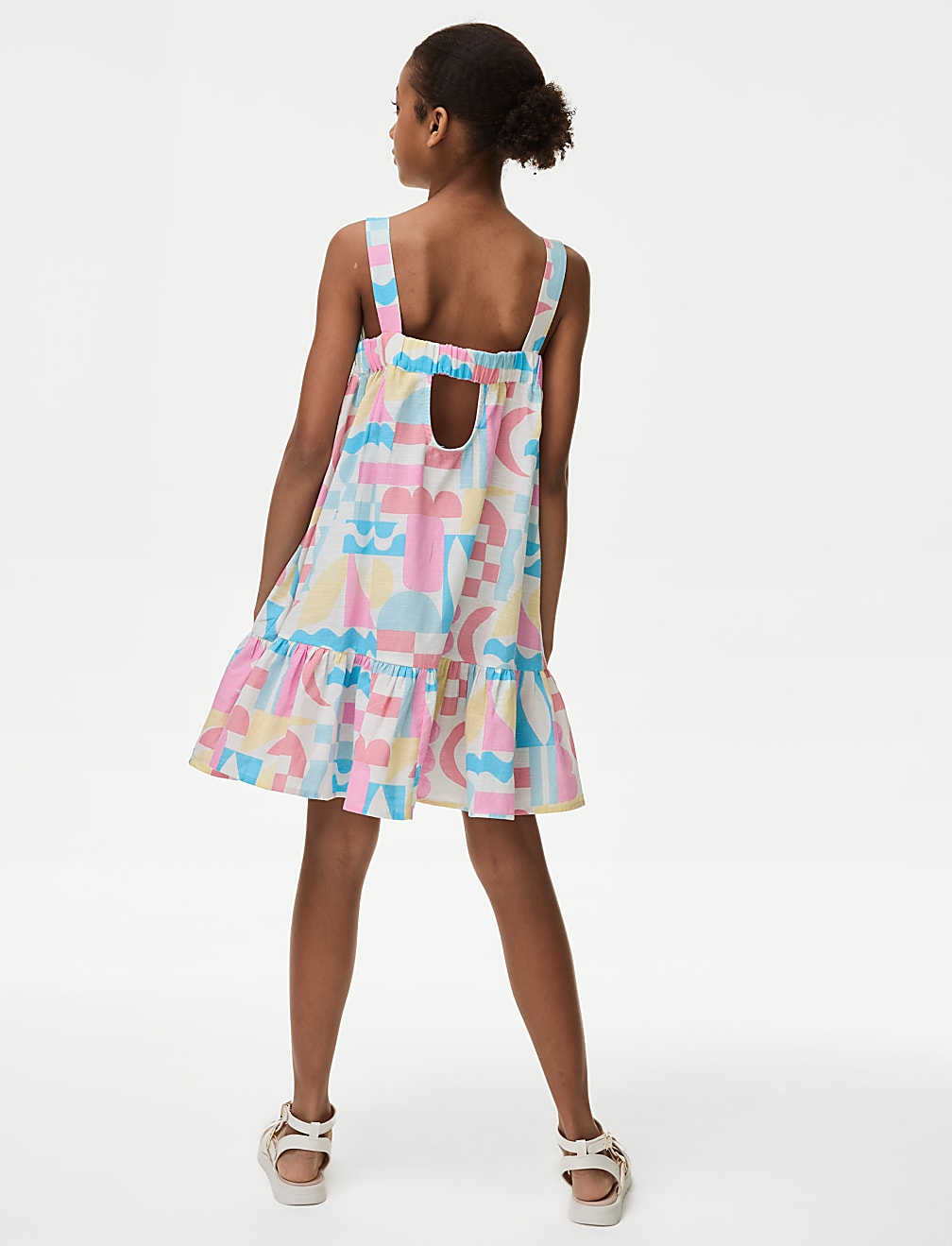 Pure Cotton Tiered Dress (6-16 Yrs)