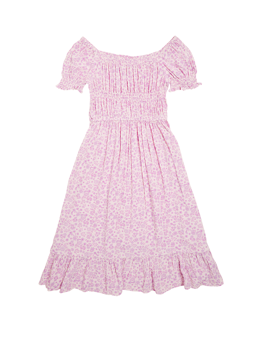 Floral Shirred Dress (6-16 Yrs)