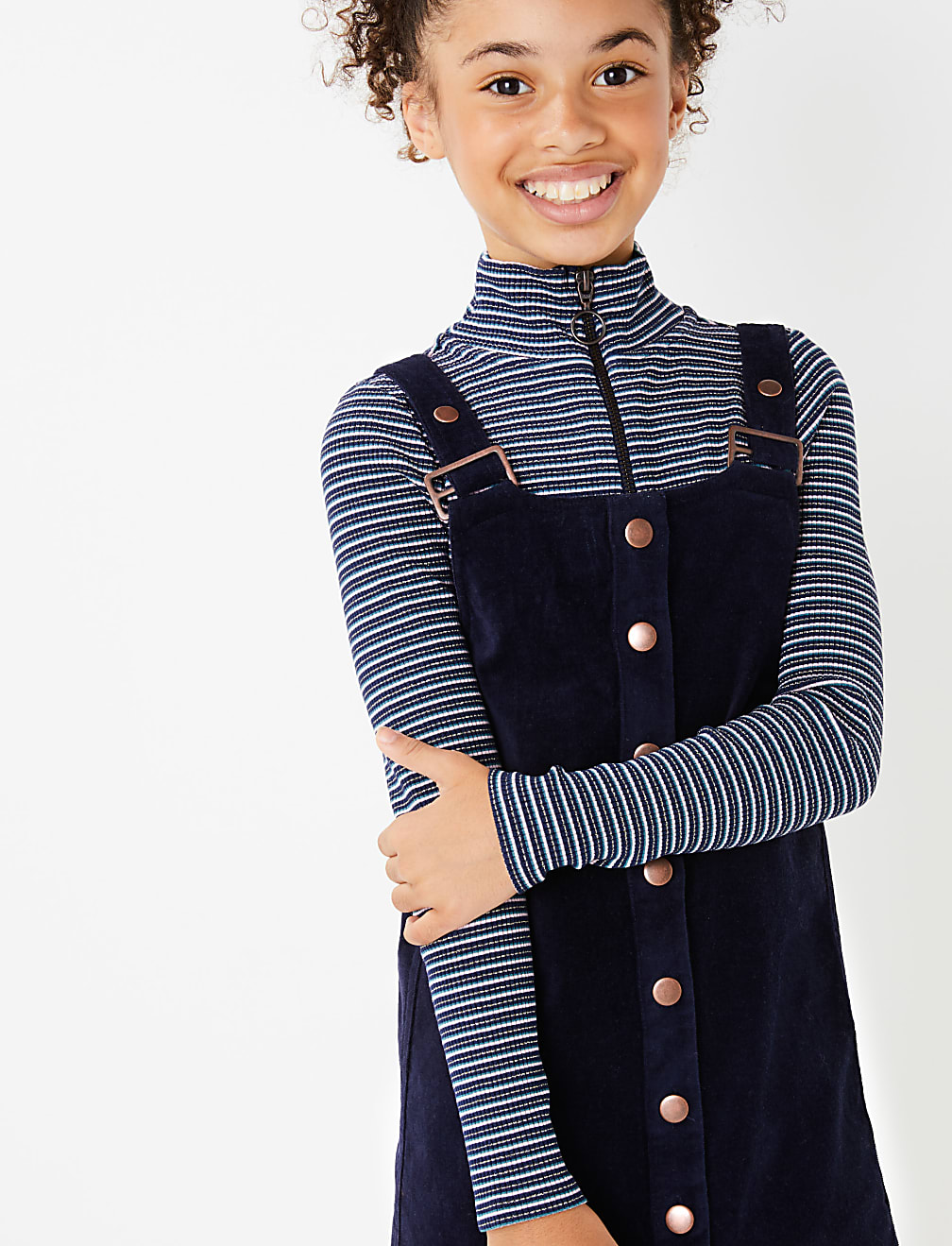 Velvet Pinafore Dress (3-16 Years)