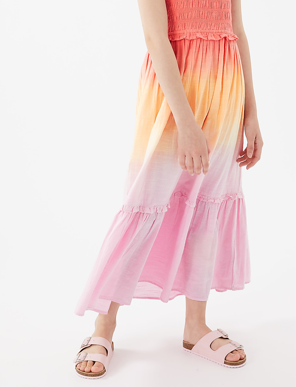 Pure Cotton Tie Dye Maxi Dress (6-16 Yrs)