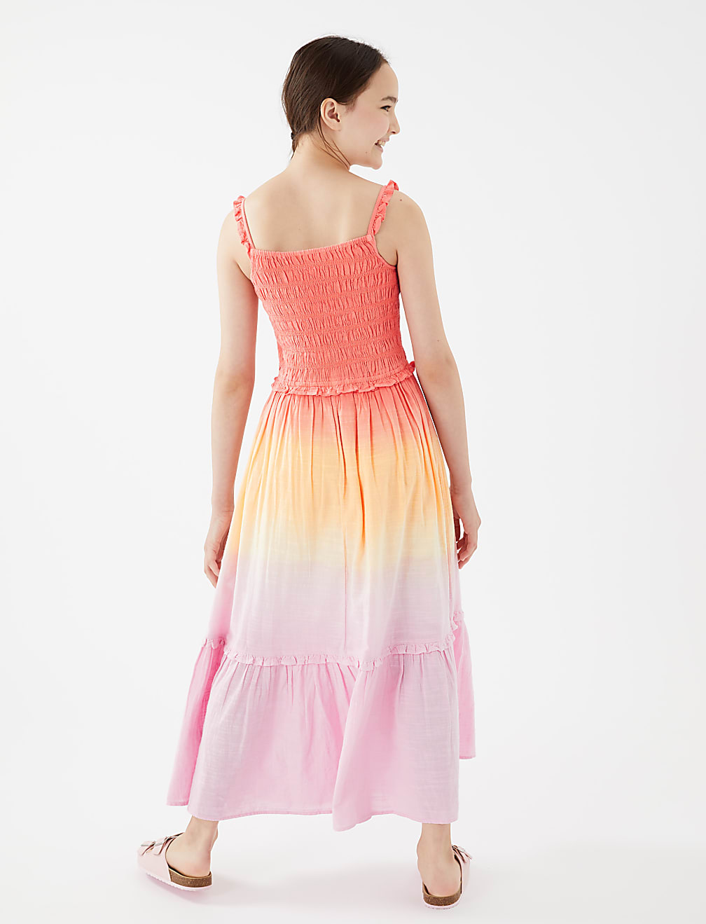 Pure Cotton Tie Dye Maxi Dress (6-16 Yrs)