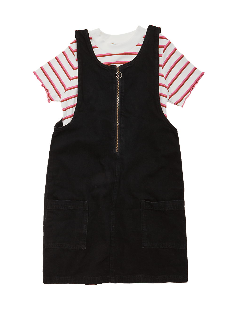 2 Piece Denim Pinafore Outfit (6-16 Yrs)