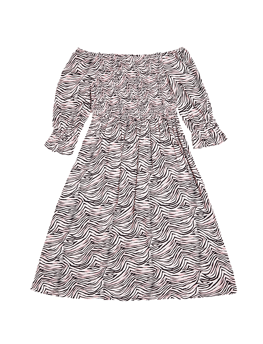 Zebra Print Midi Dress (6-14 Yrs)