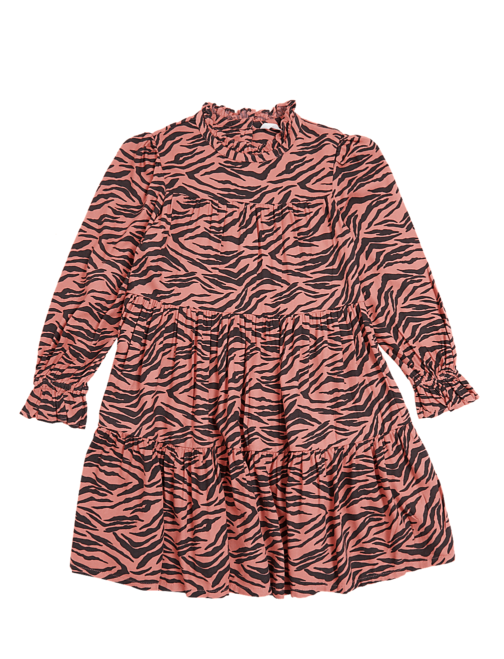 Animal Print Tiered Dress (6-16 Yrs)