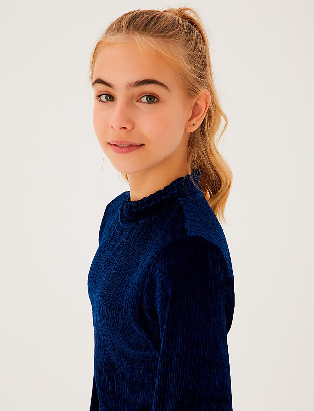 Velvet Tiered Dress (6-16 Yrs)