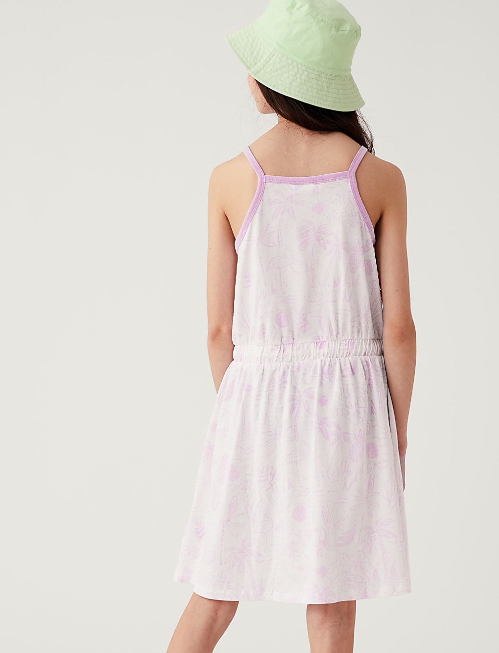 Pure Cotton Tropical Print Dress