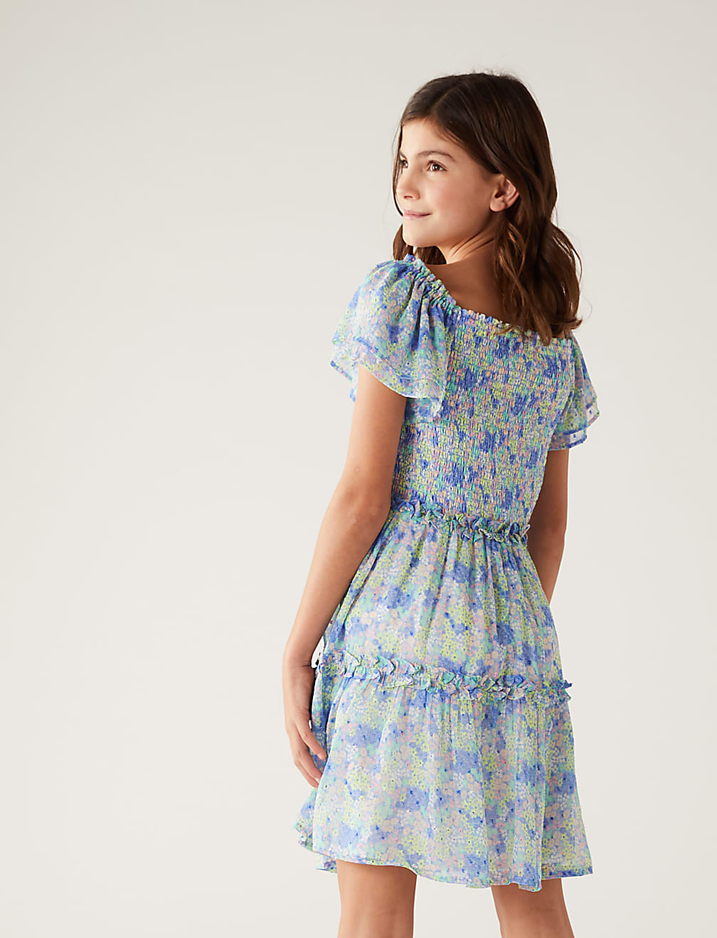 Printed Square Neck Dress