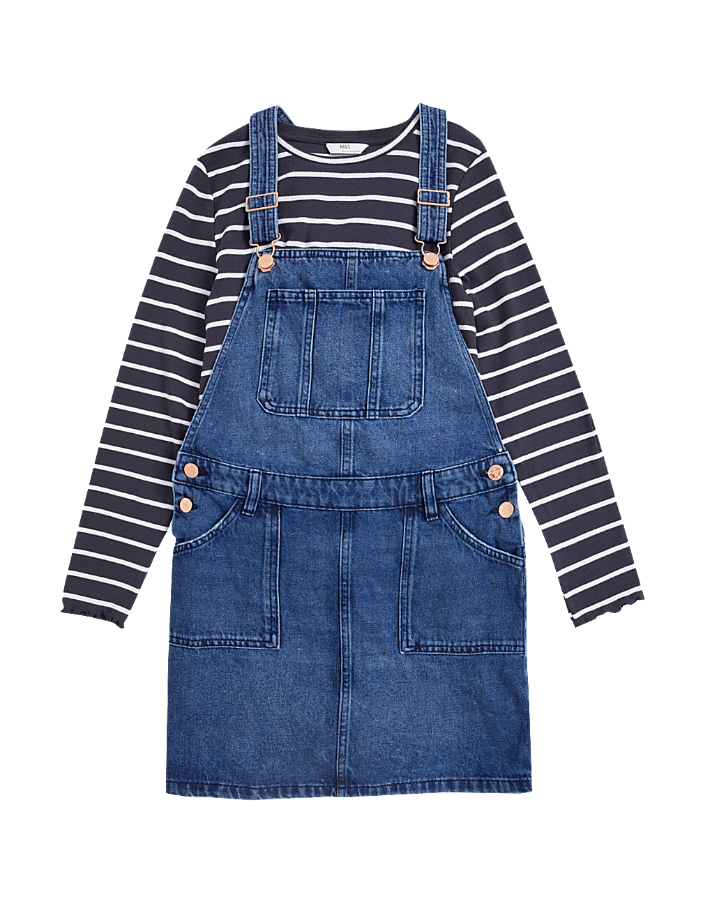 2pc Cotton Rich Pinafore Outfit (6-16 Yrs)