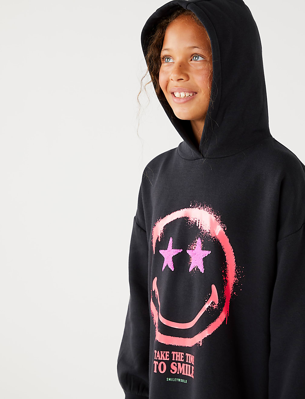 Cotton Rich SMILEYWORLD® Hooded Dress (6-16 Yrs)