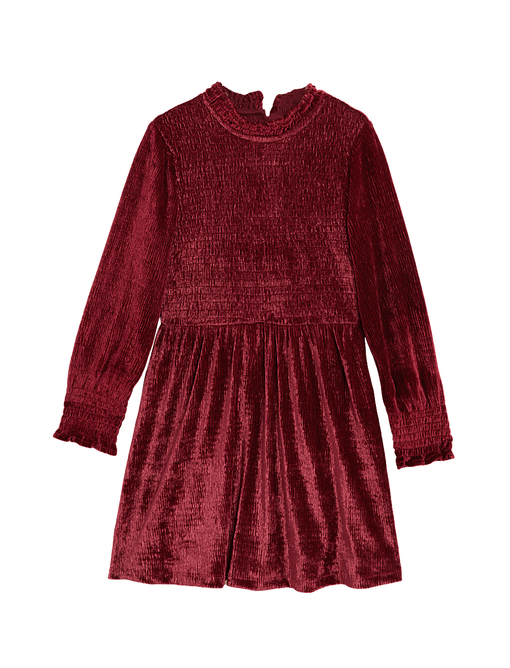 Velvet Shirred Dress (6-16 Yrs)