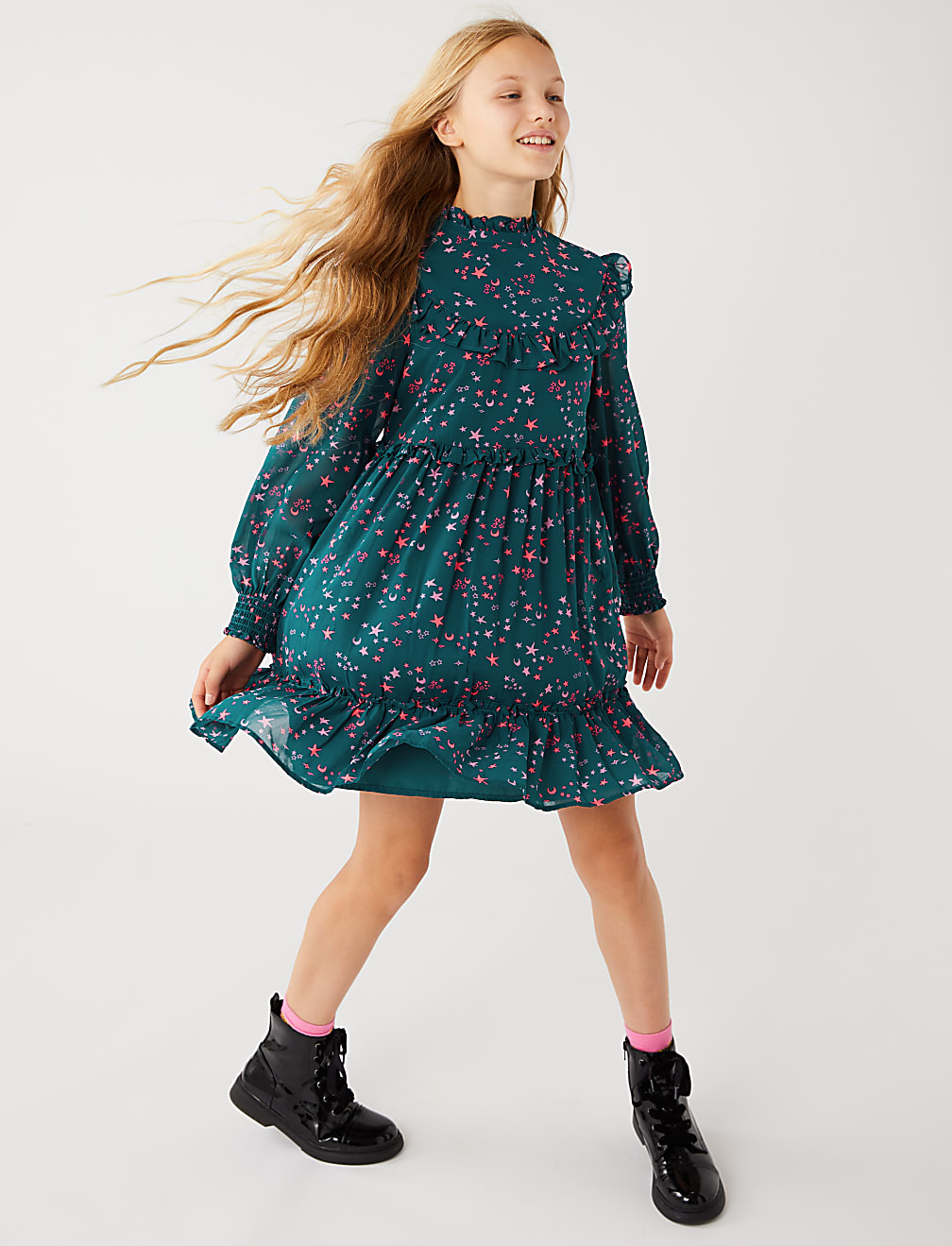 Star Print Dress (6 - 16 Yrs)