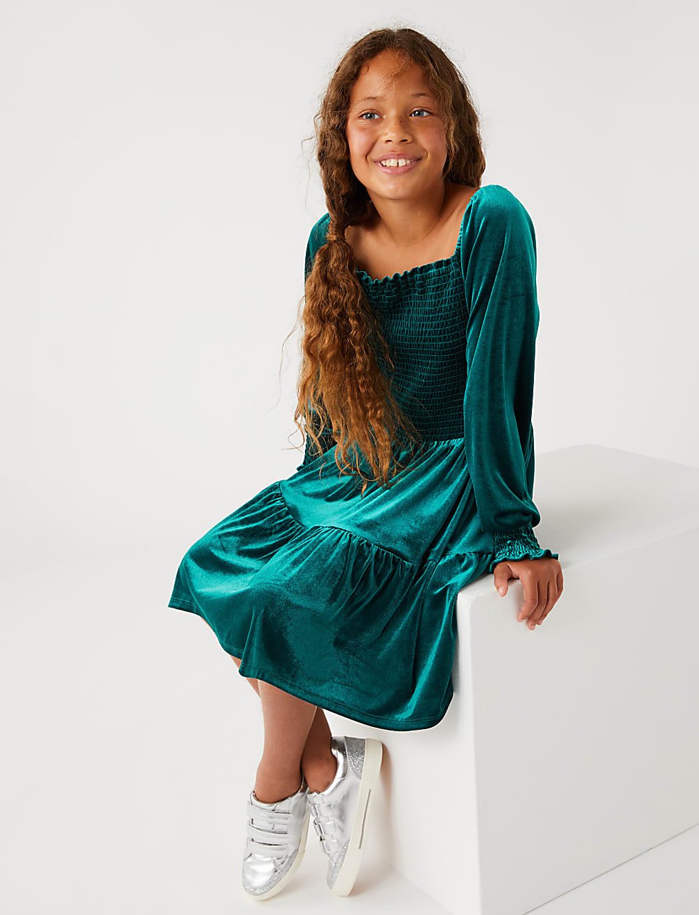 Velvet Tiered Dress