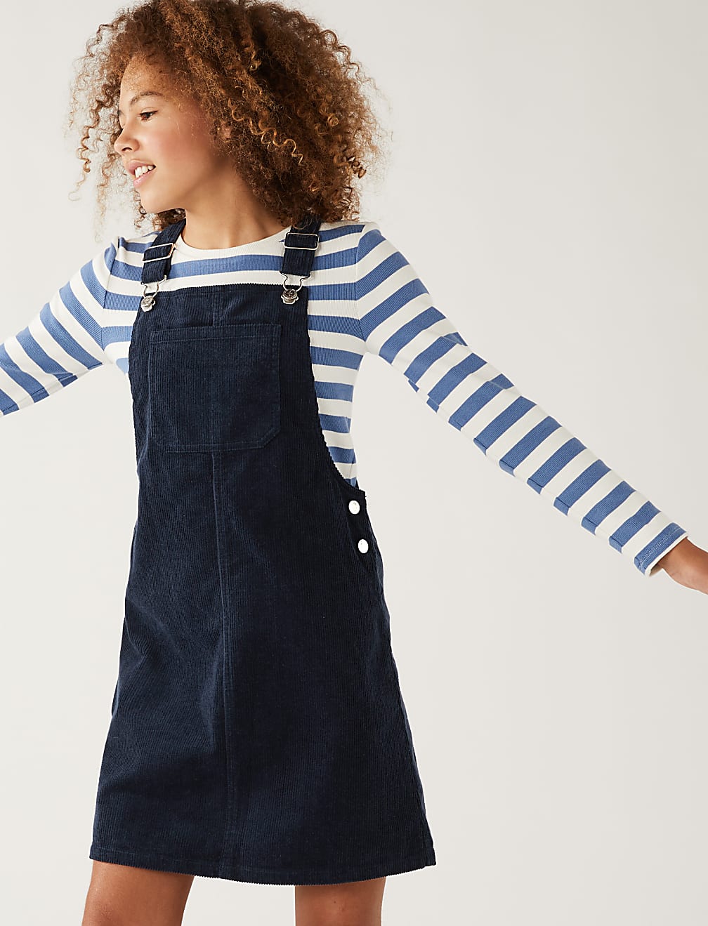 2pc Cotton Rich Pinafore Outfit