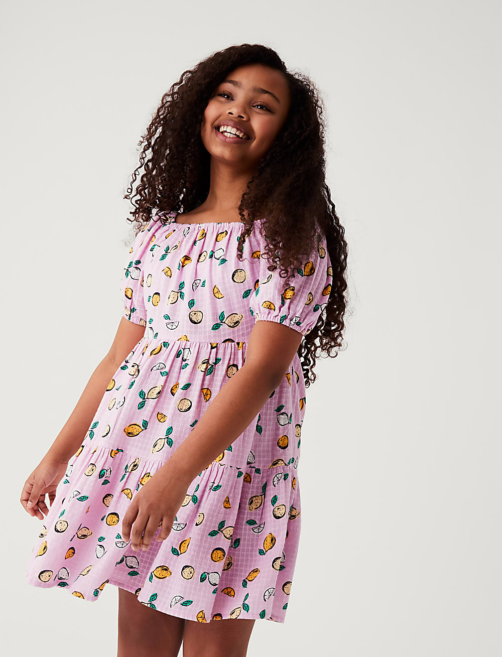 Pure Cotton Fruit Print Dress