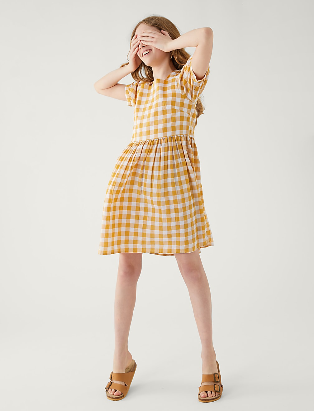 Pure Cotton Checked Dress