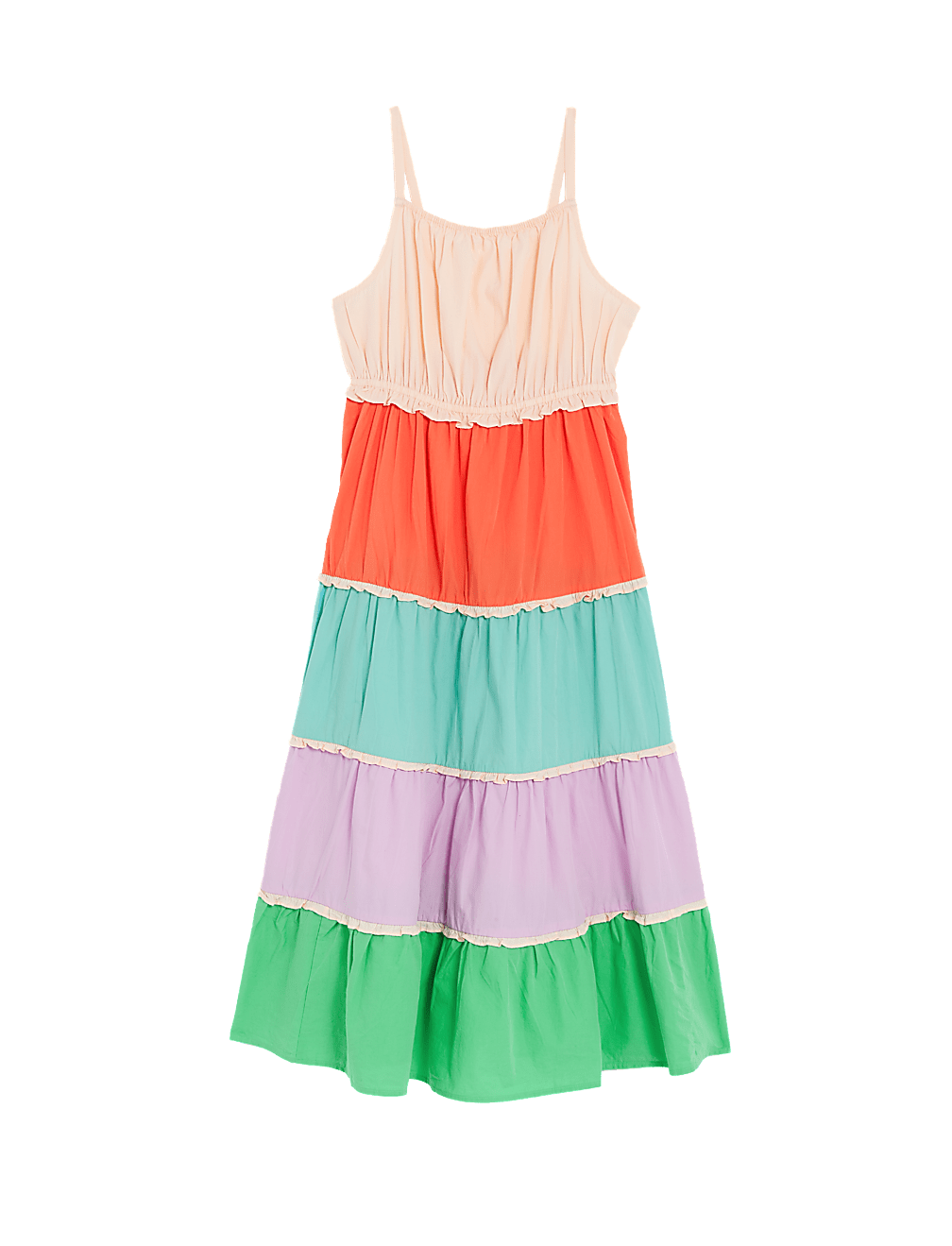 Pure Cotton Tiered Dress (6-16 Yrs)