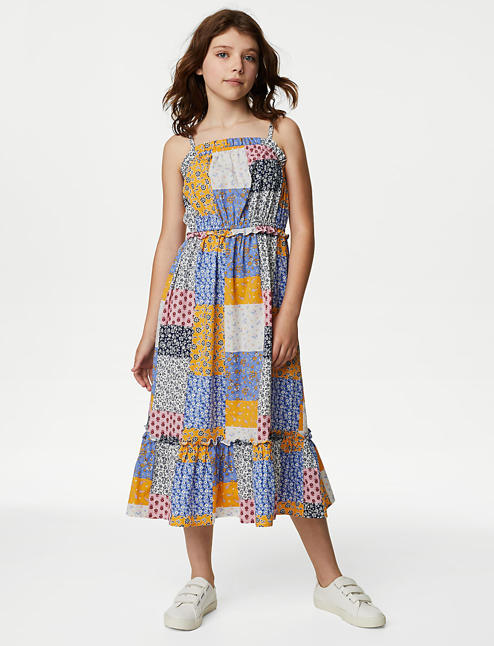 Pure Cotton Patchwork Print Dress (6-16 Yrs)