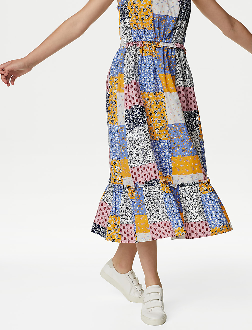 Pure Cotton Patchwork Print Dress (6-16 Yrs)