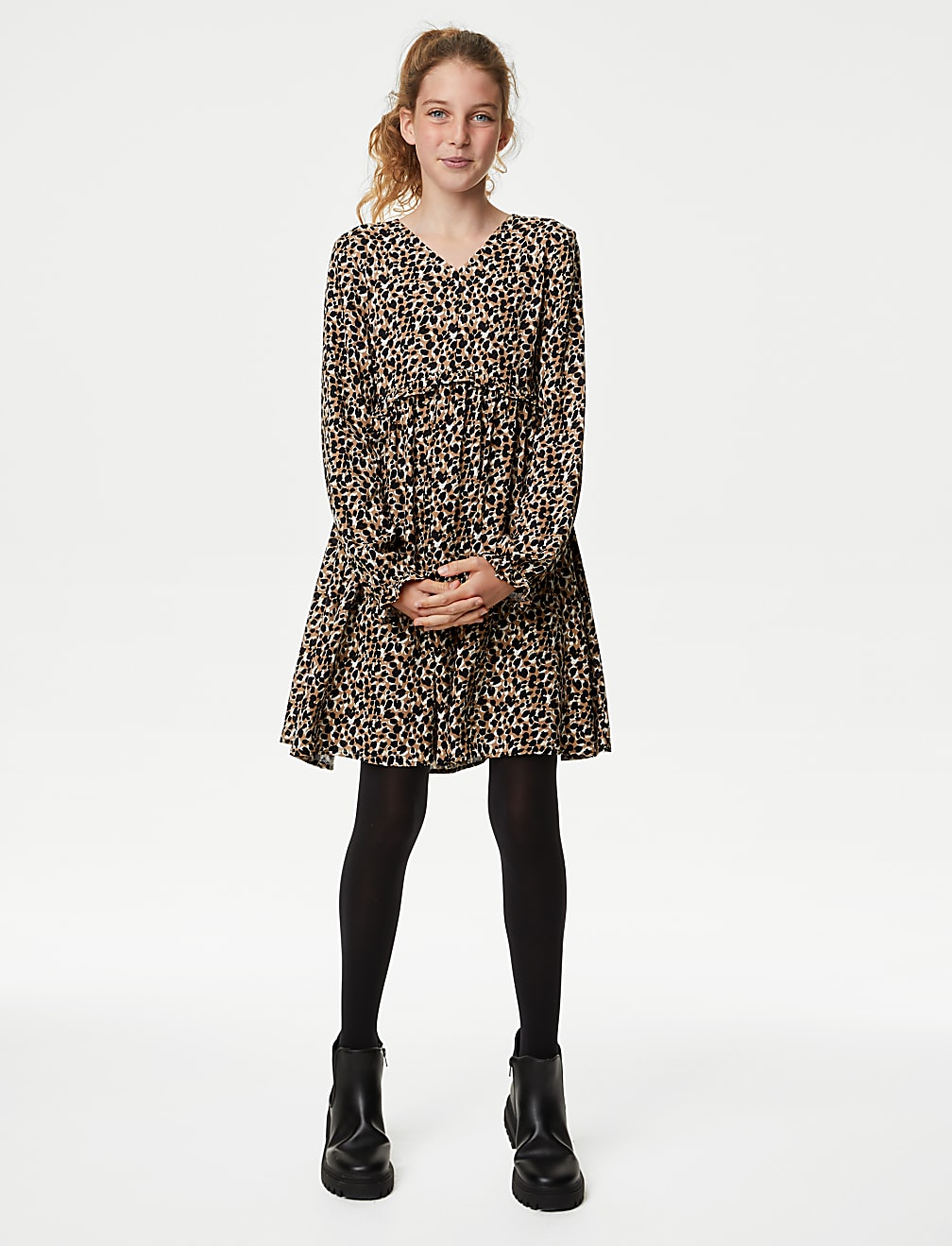 Animal Print Dress (6-16 Yrs)